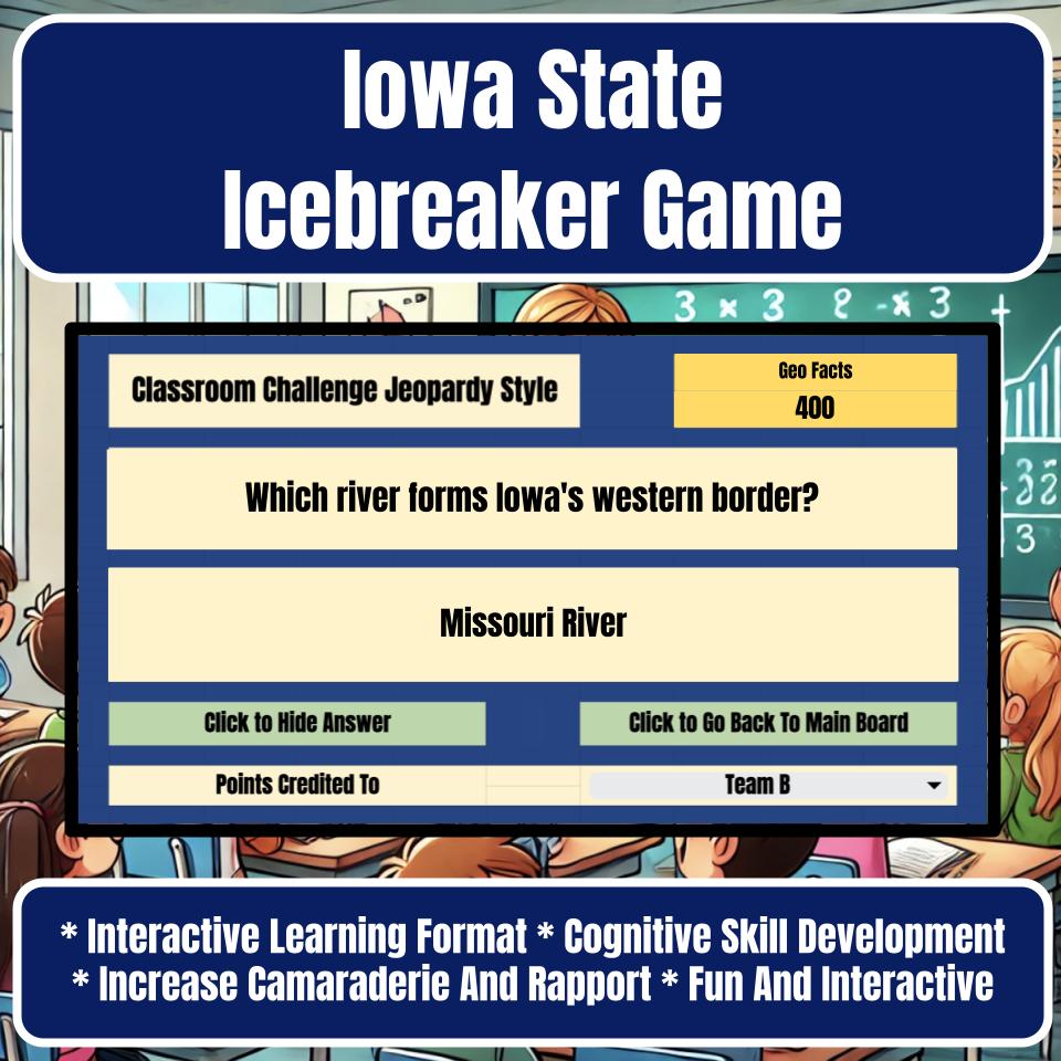 State of Iowa Jeopardy Game I0034