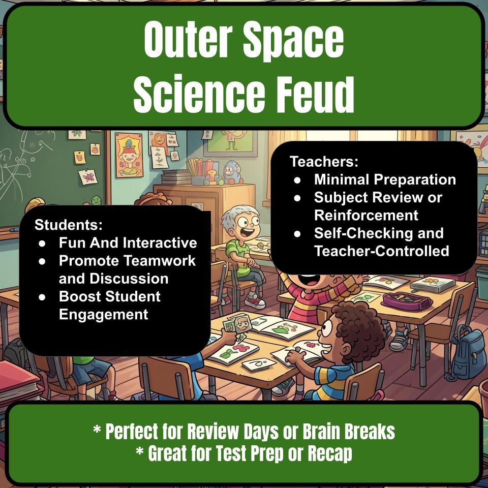 Outer Space Science Review Family Feud Style Game Activity CF0034