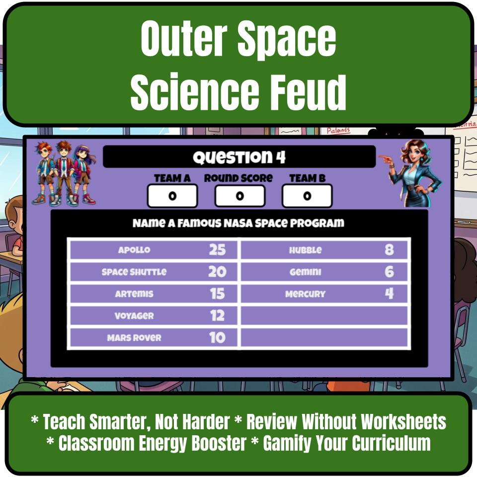 Outer Space Science Review Family Feud Style Game Activity CF0034