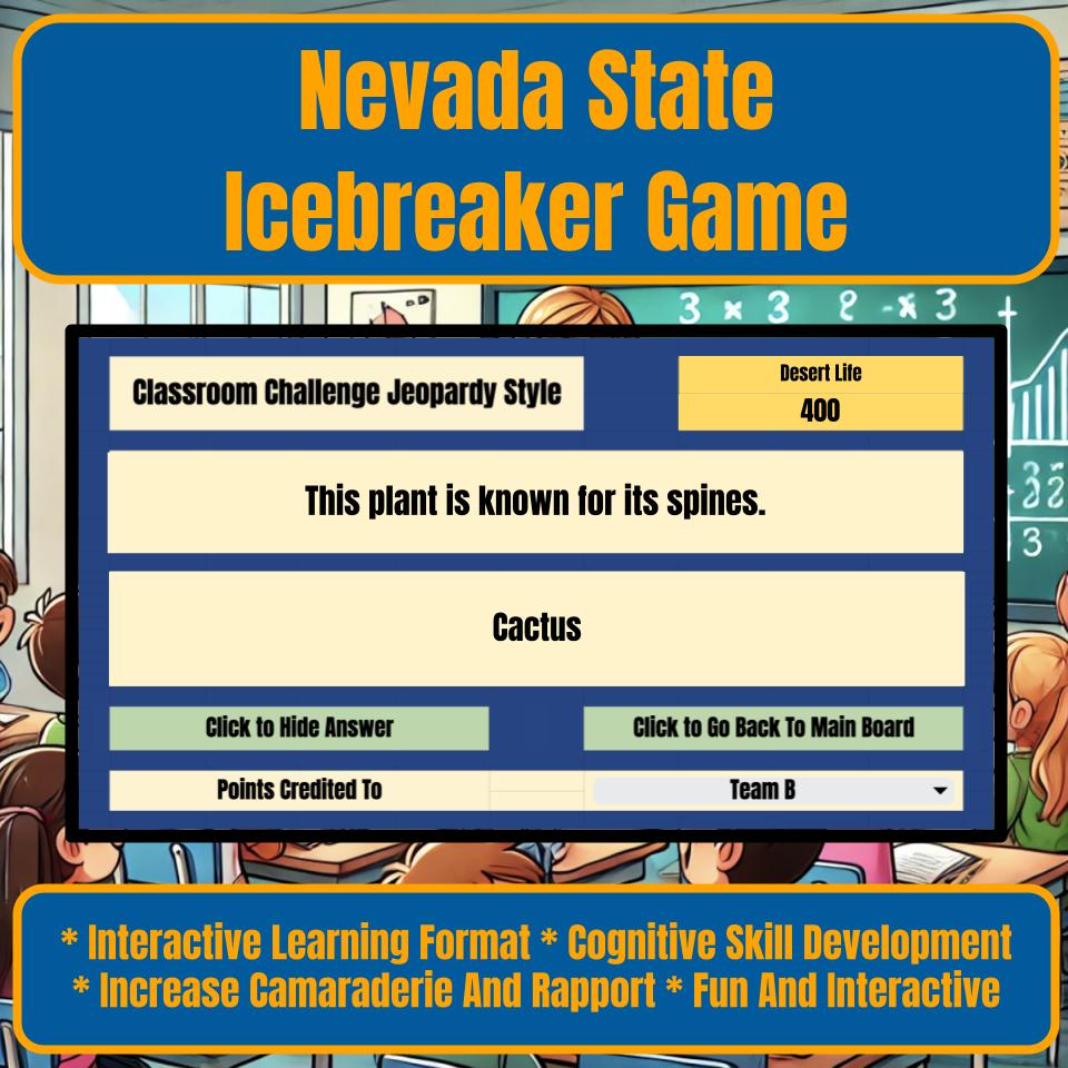 State of Nevada Jeopardy Game I0035