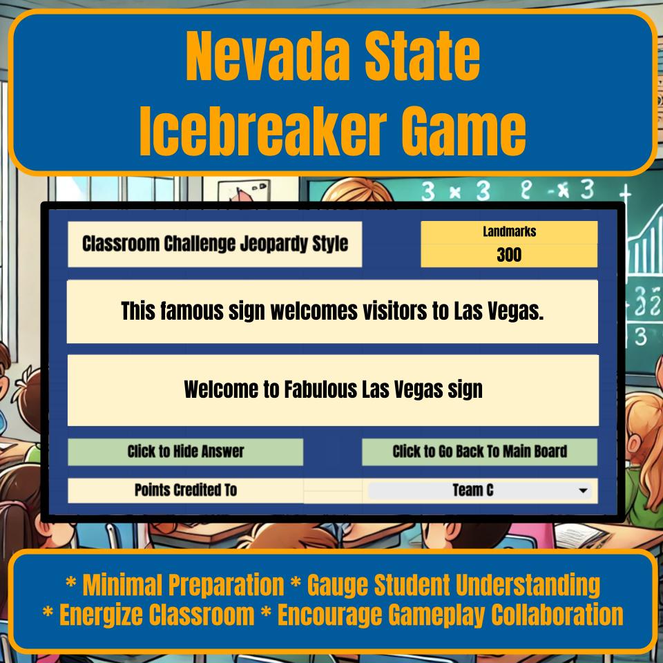 State of Nevada Jeopardy Game I0035