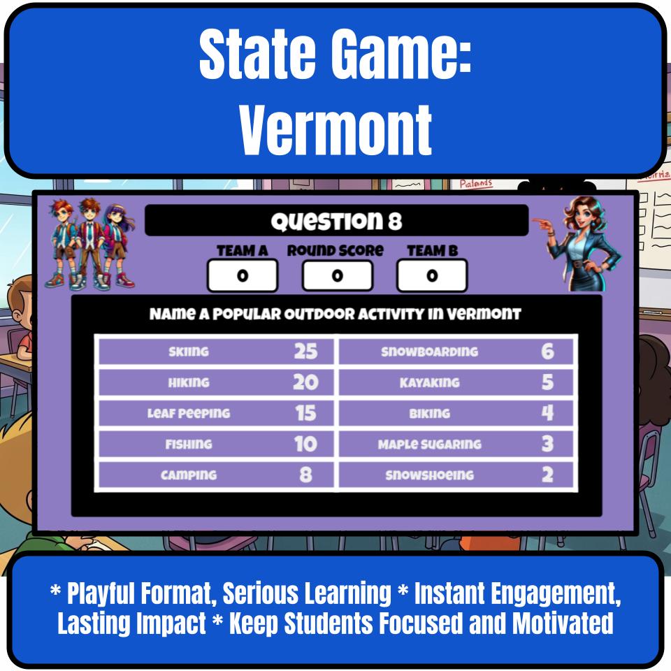 Vermont Social Studies Family Feud Review Game CF0036