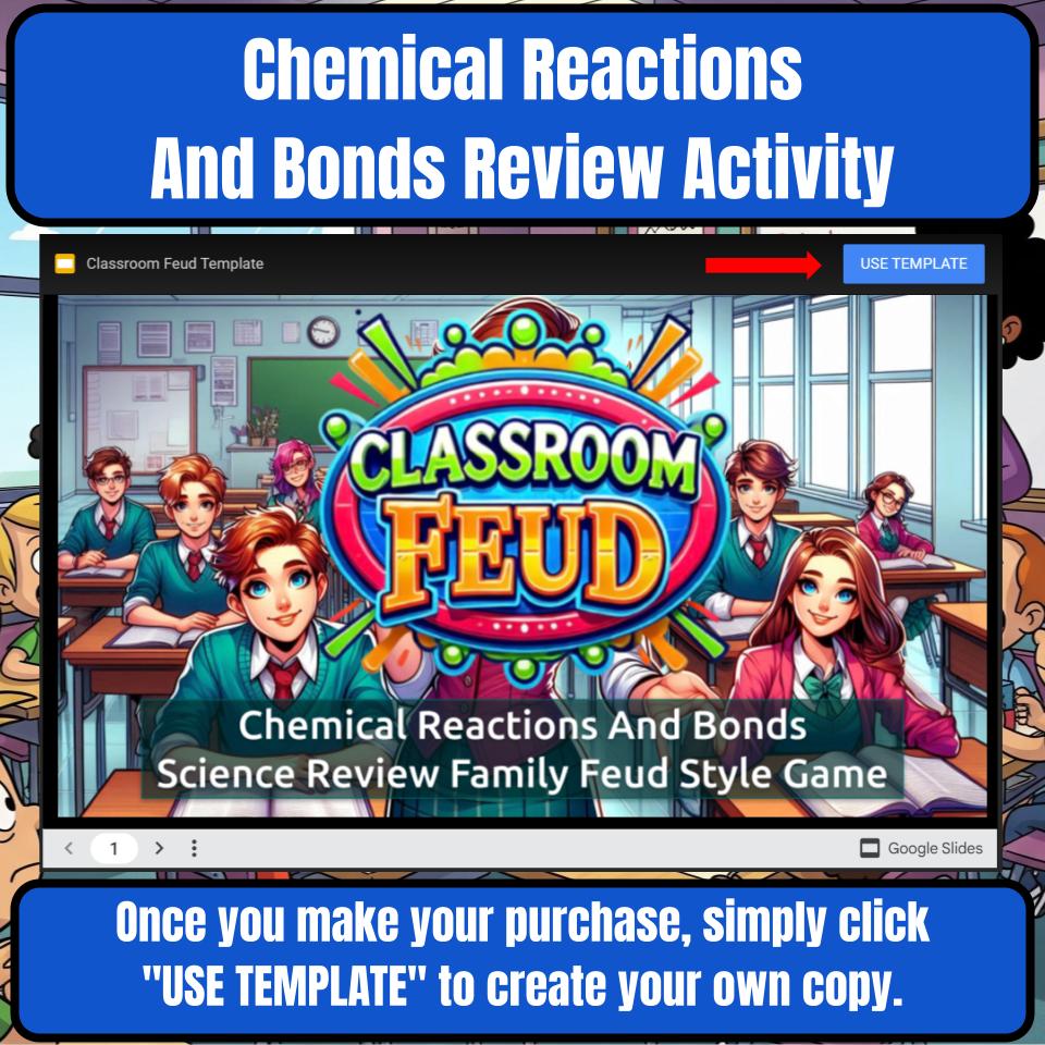 Chemical Reactions And Bonds Science Review Family Feud Style Game CF0036