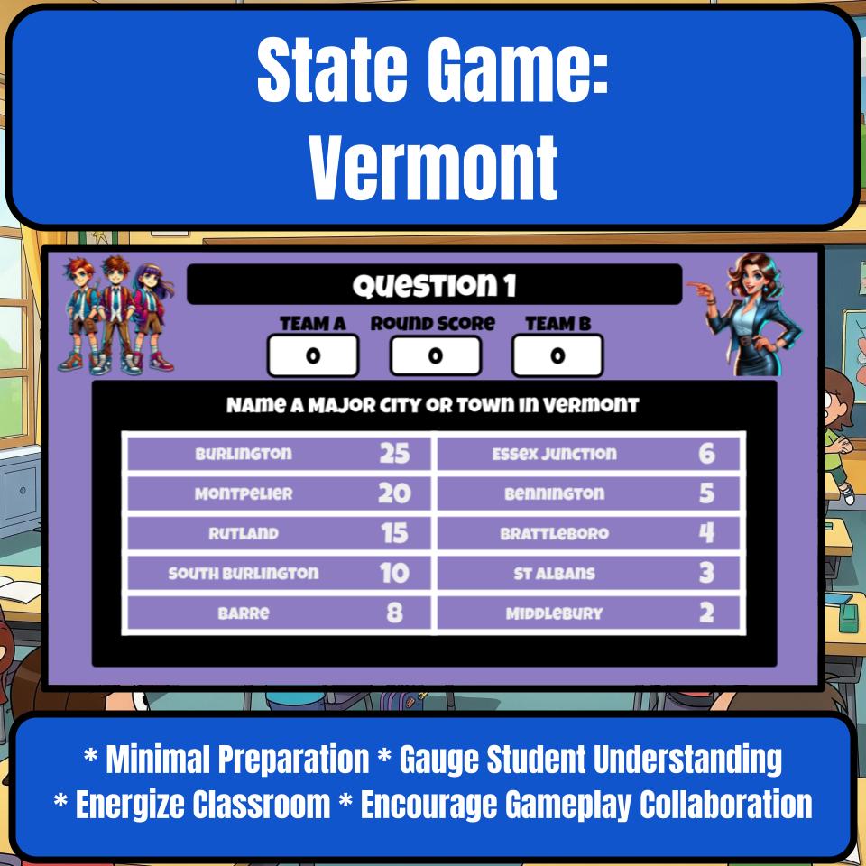 Vermont Social Studies Family Feud Review Game CF0036