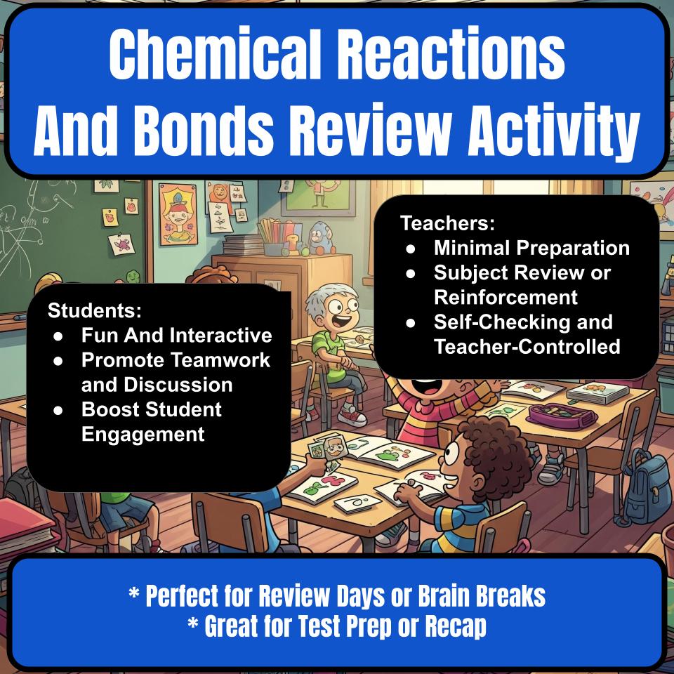 Chemical Reactions And Bonds Science Review Family Feud Style Game CF0036