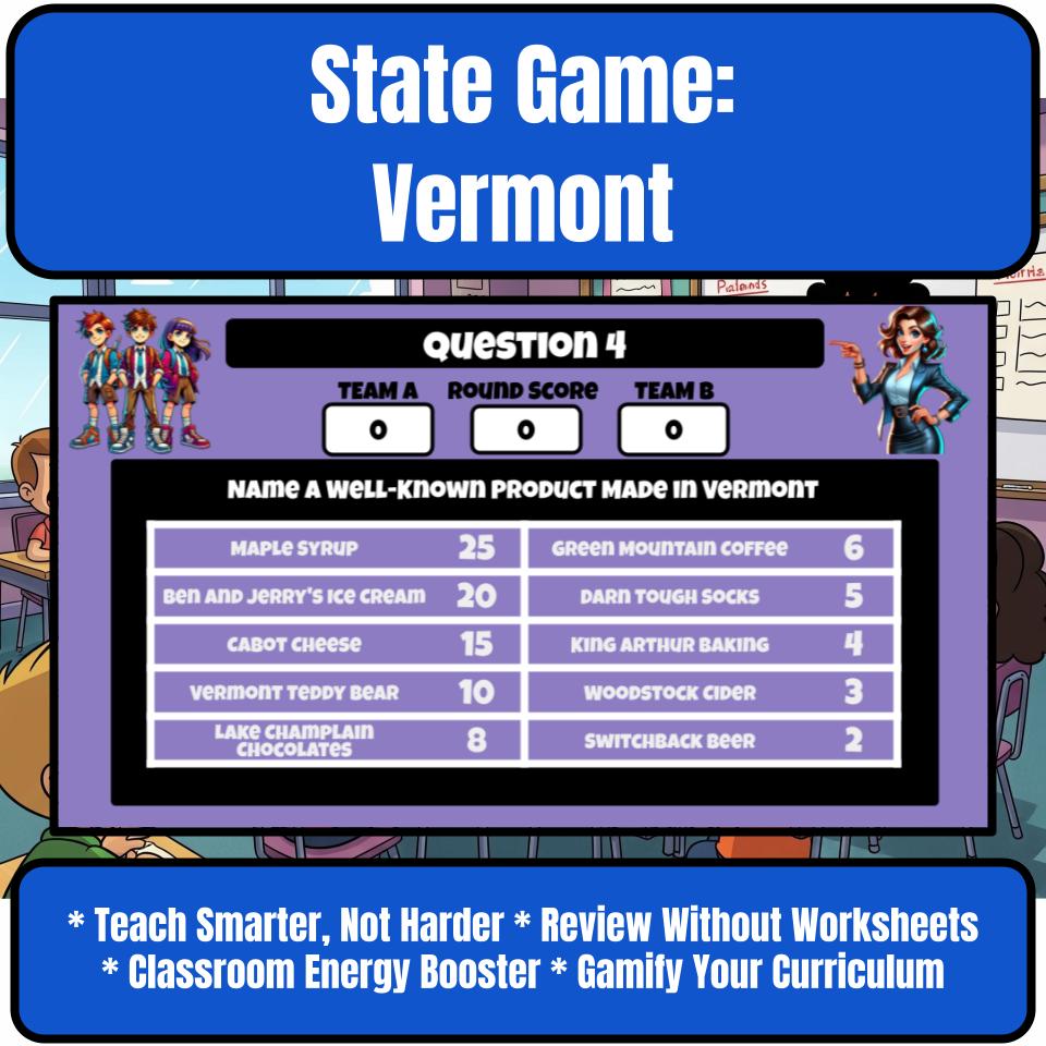 Vermont Social Studies Family Feud Review Game CF0036