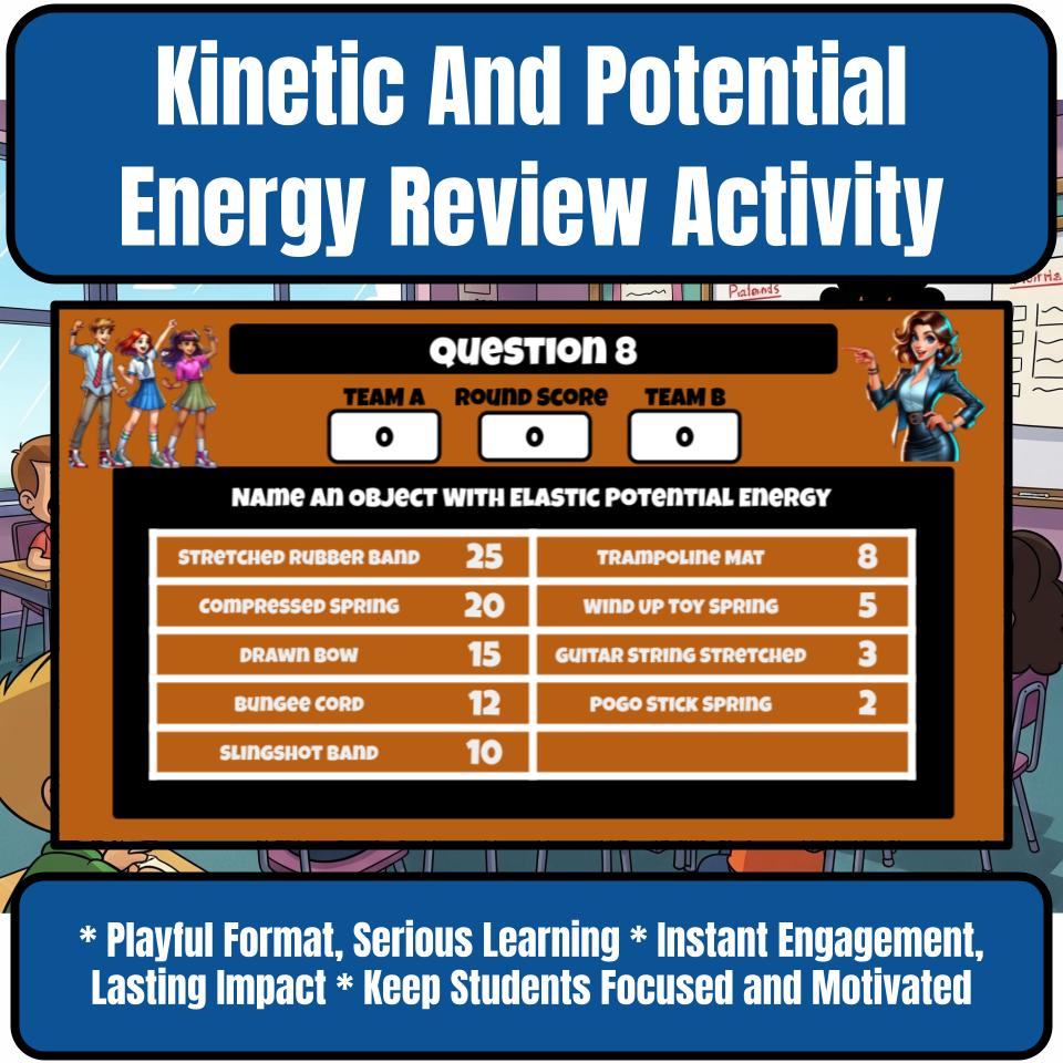 Kinetic And Potential Energy Science Review Family Feud Style Game CF0037