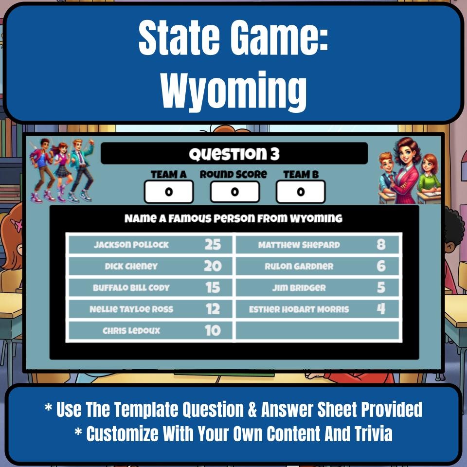 Wyoming Social Studies Family Feud Review Game CF0037