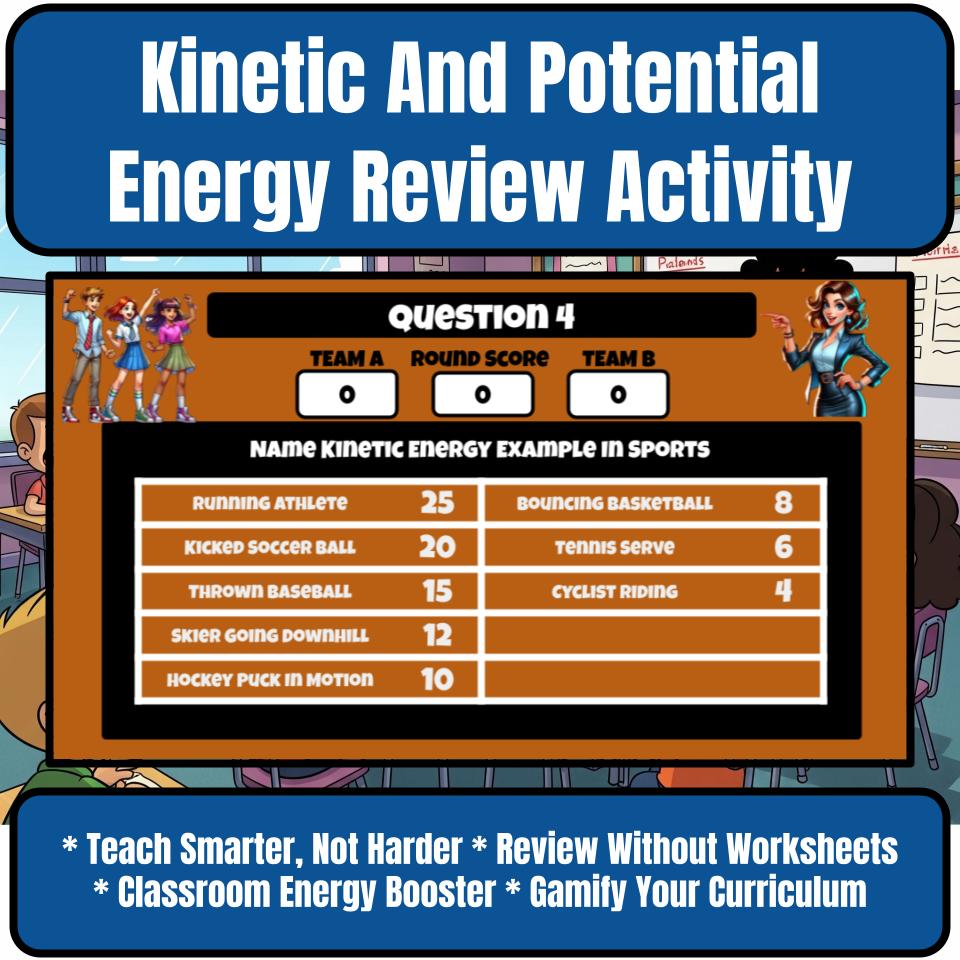 Kinetic And Potential Energy Science Review Family Feud Style Game CF0037