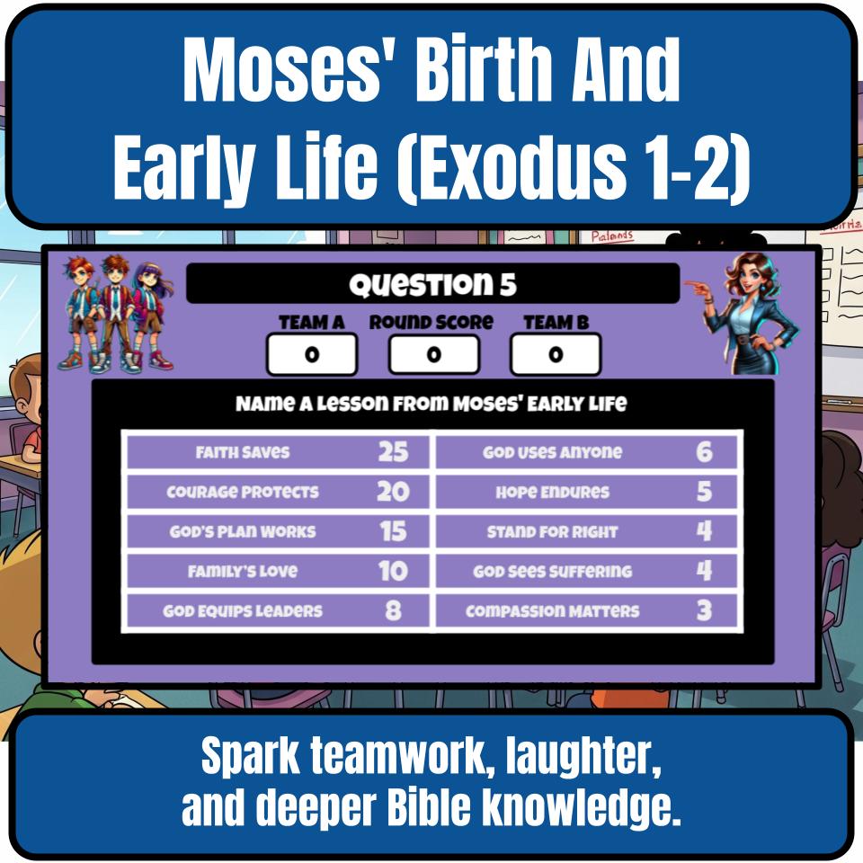 Moses’ Birth And Early Life (Exodus 1-2) Feud Review BF0037