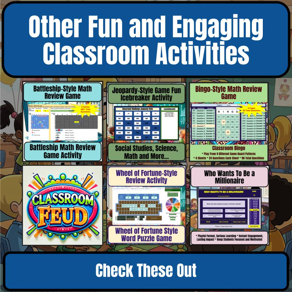 Kinetic And Potential Energy Science Review Family Feud Style Game CF0037