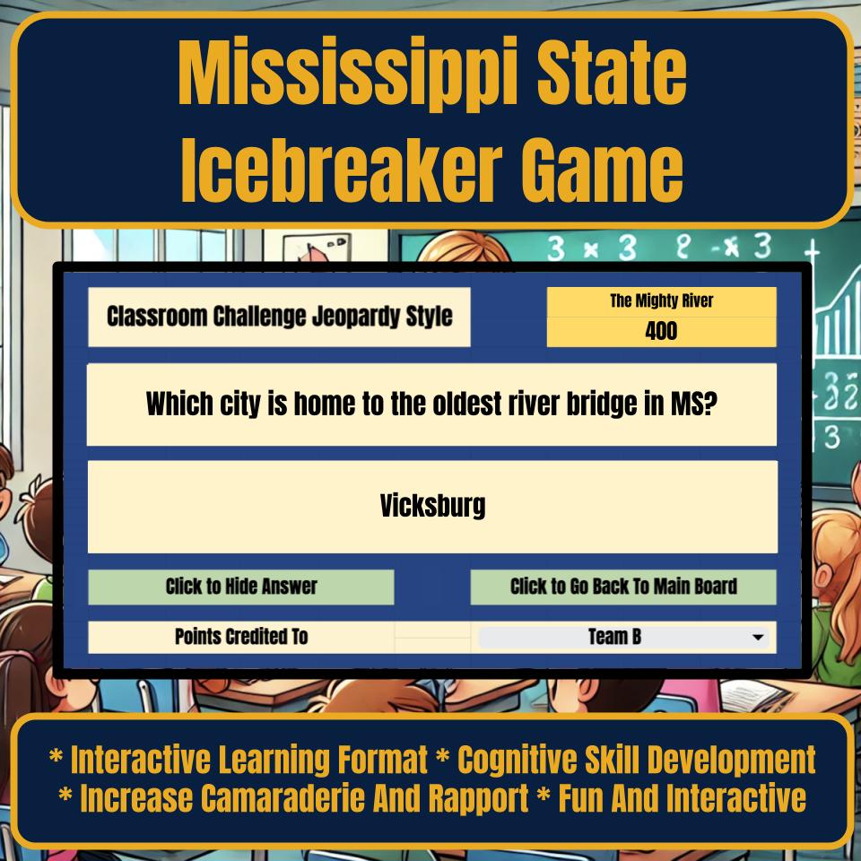 State of Mississippi Jeopardy Game I0038