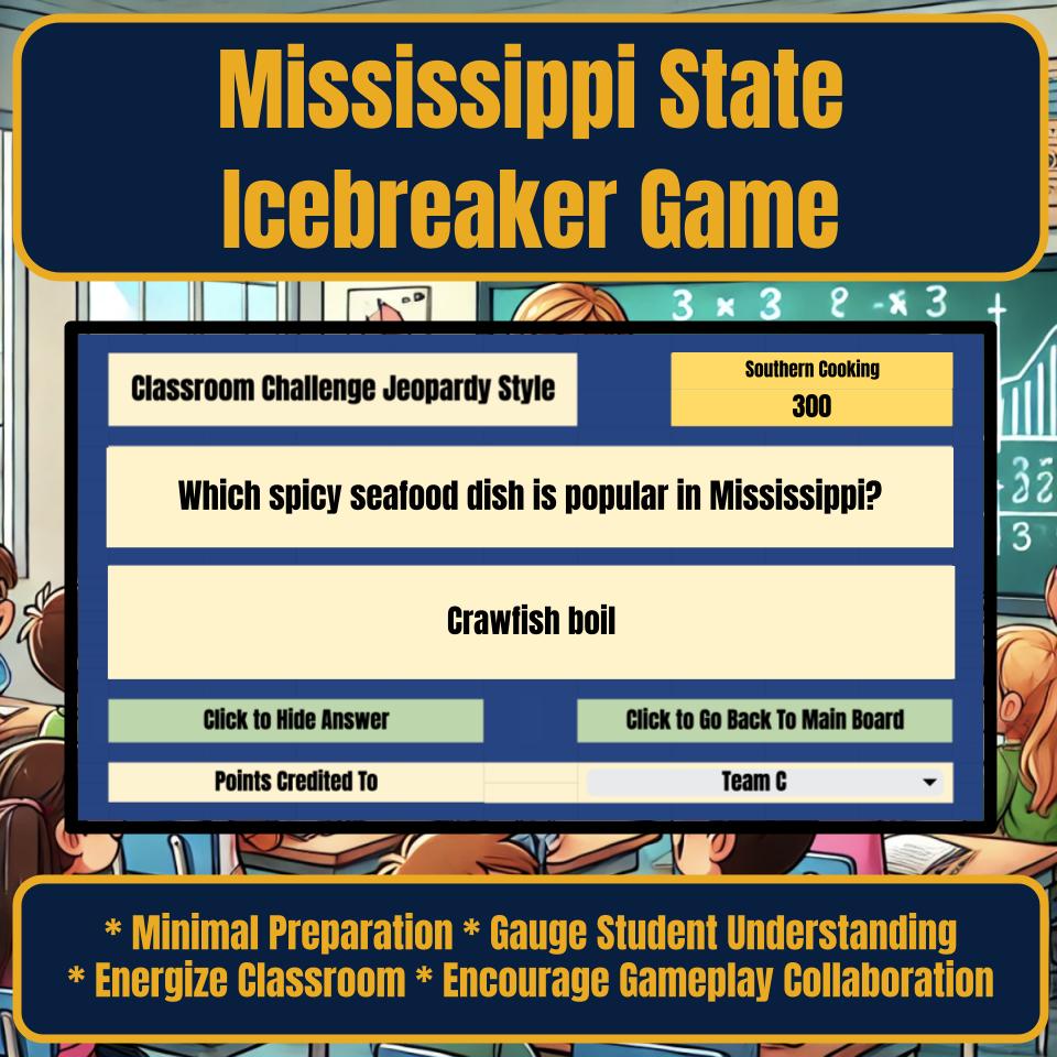 State of Mississippi Jeopardy Game I0038