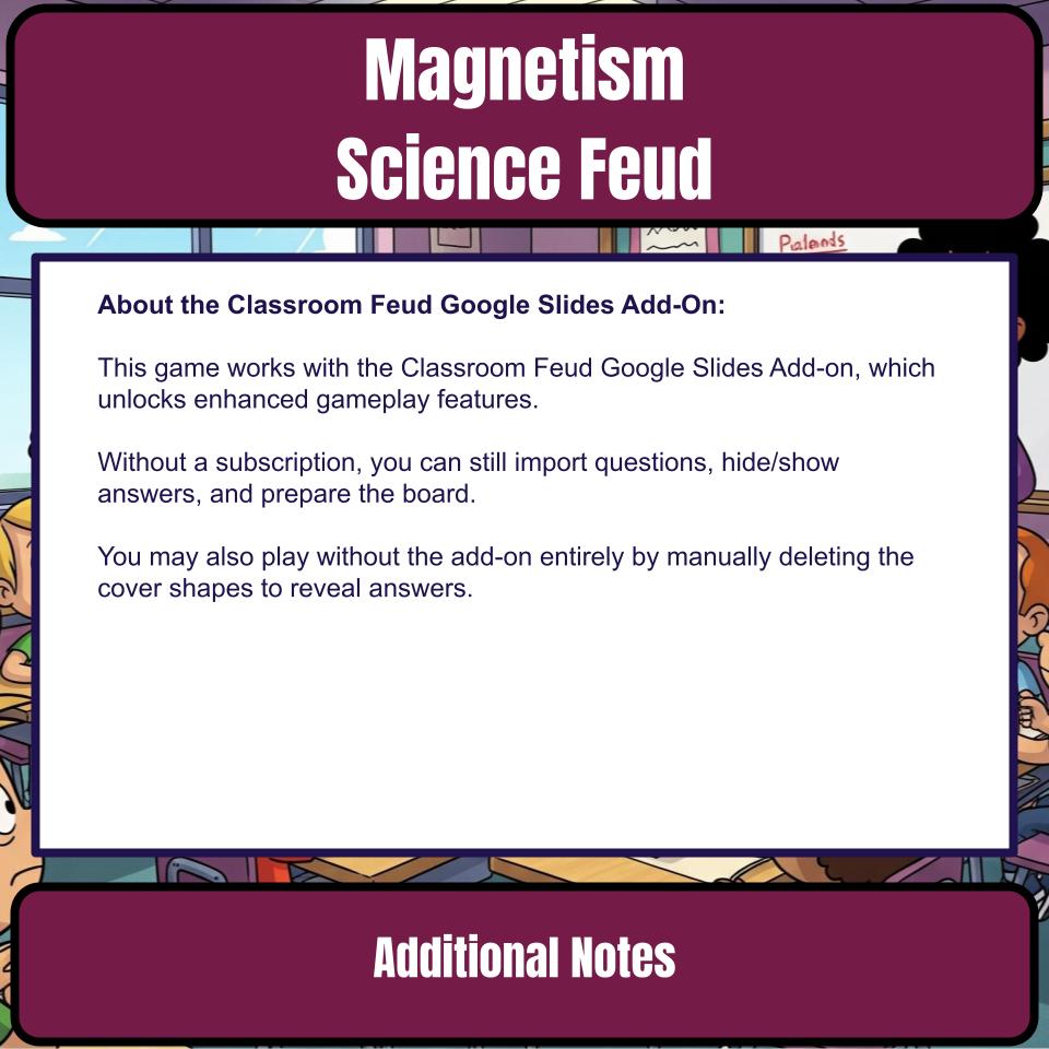 Magnetism Science Review Family Feud Style Game Activity CF0039
