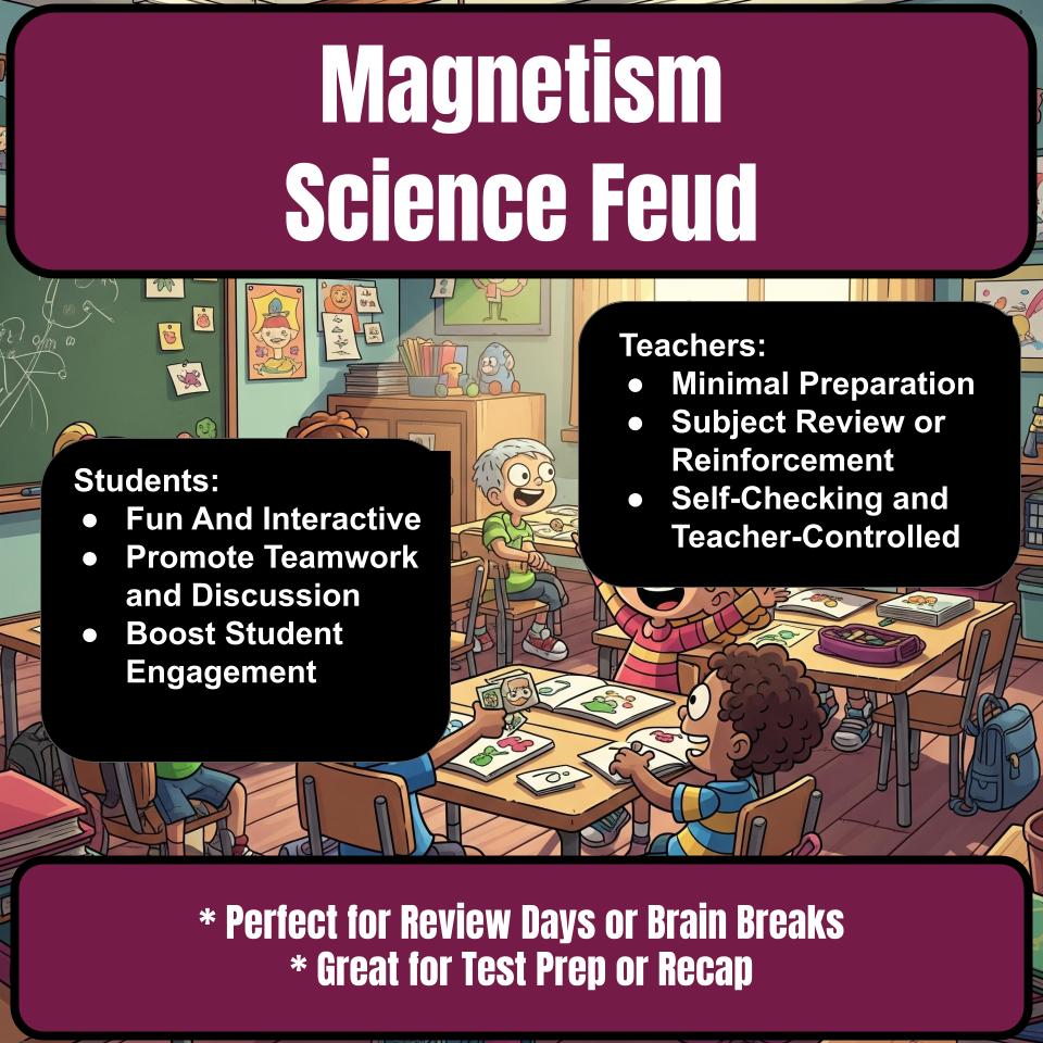 Magnetism Science Review Family Feud Style Game Activity CF0039