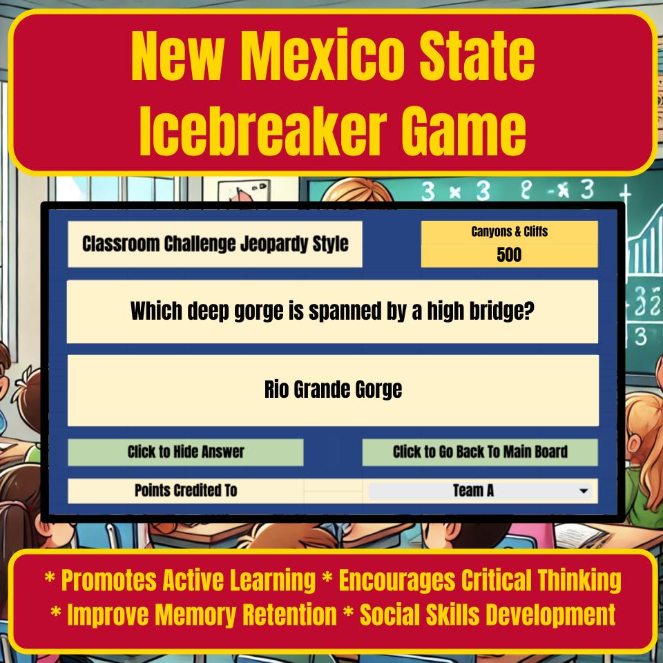 State of New Mexico Jeopardy Game I0039