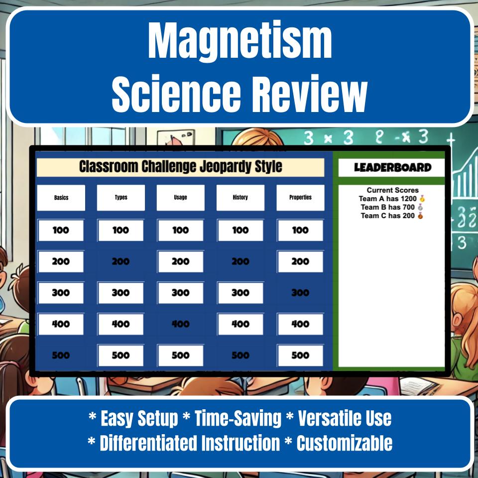 Magnetism Jeopardy Science Review I0039