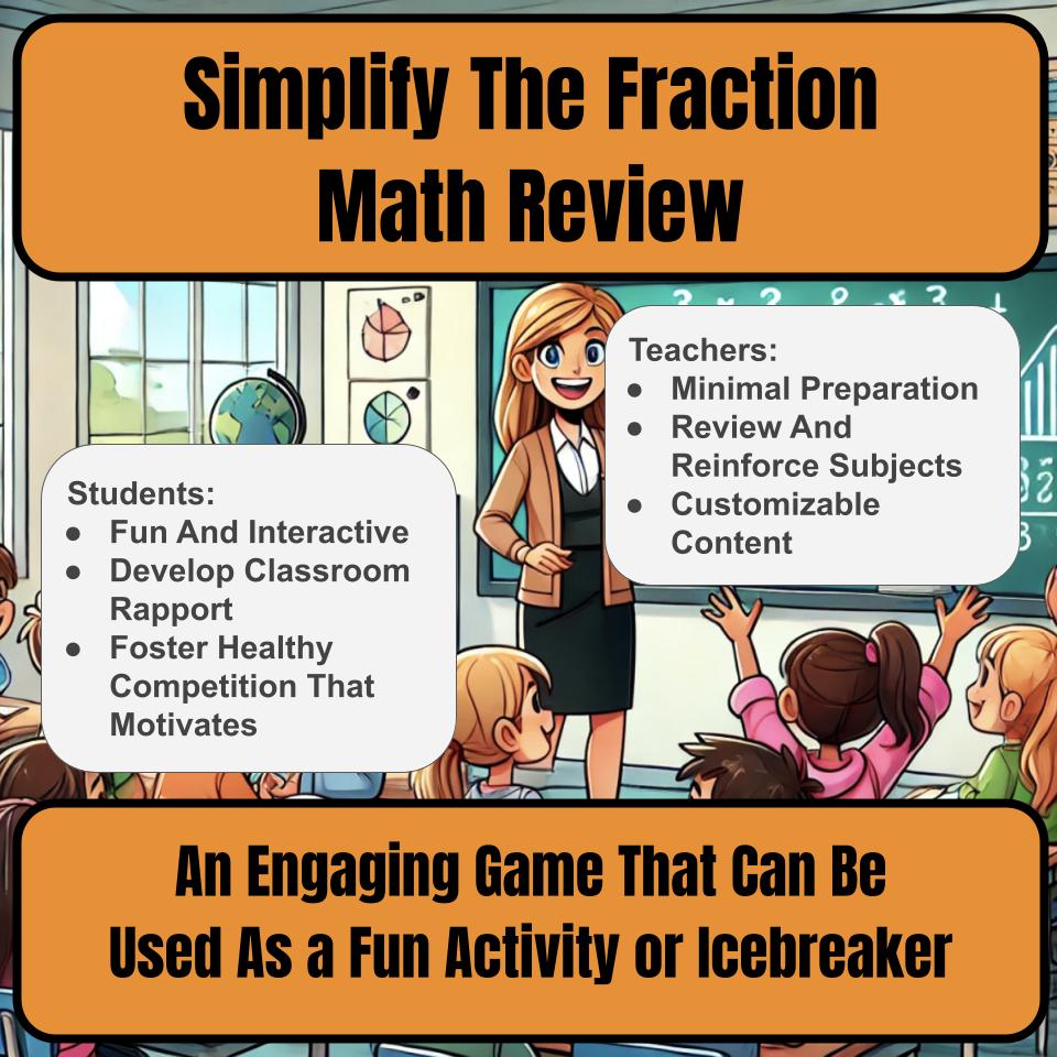 Jeopardy Simplify The Fraction Math Review Activity I0039