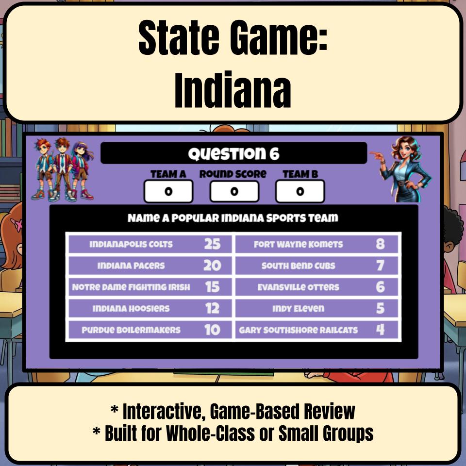 Indiana Social Studies Family Feud Review Game CF0004