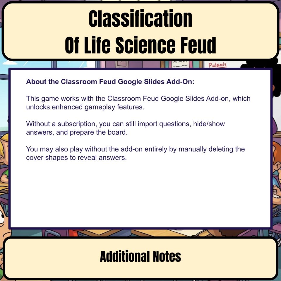 Classification Of Life Science Feud Review CF0004