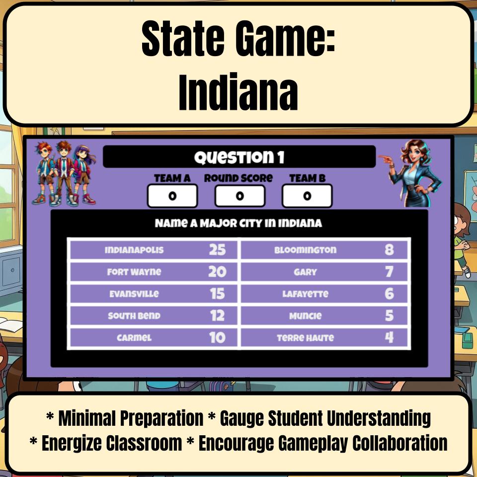 Indiana Social Studies Family Feud Review Game CF0004
