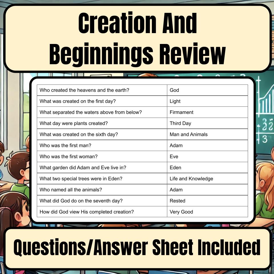 Creation And Beginnings Jeopardy Bible B0004