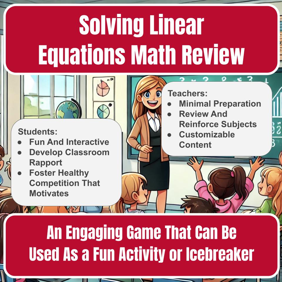 Jeopardy Solving Linear Equations Math Review I0004