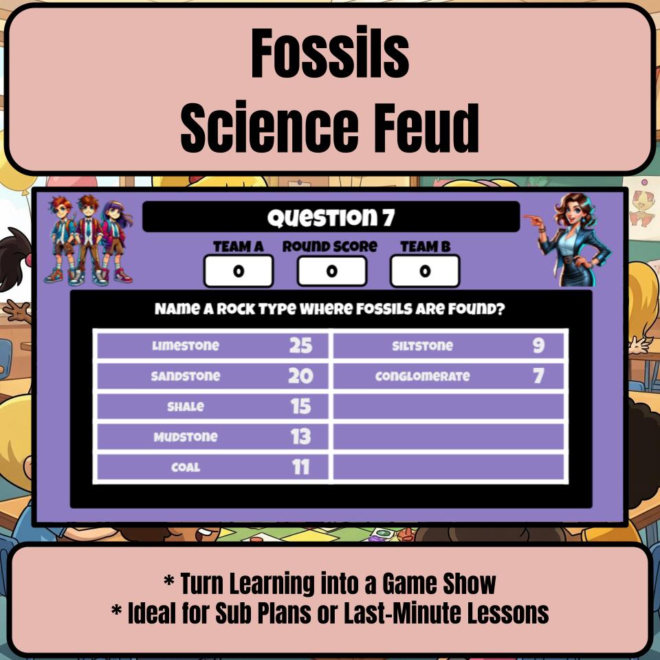 Fossils Science Review Family Feud Style Game Activity CF0040
