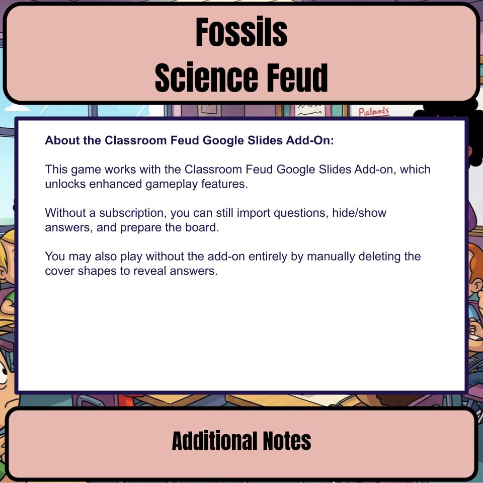 Fossils Science Review Family Feud Style Game Activity CF0040