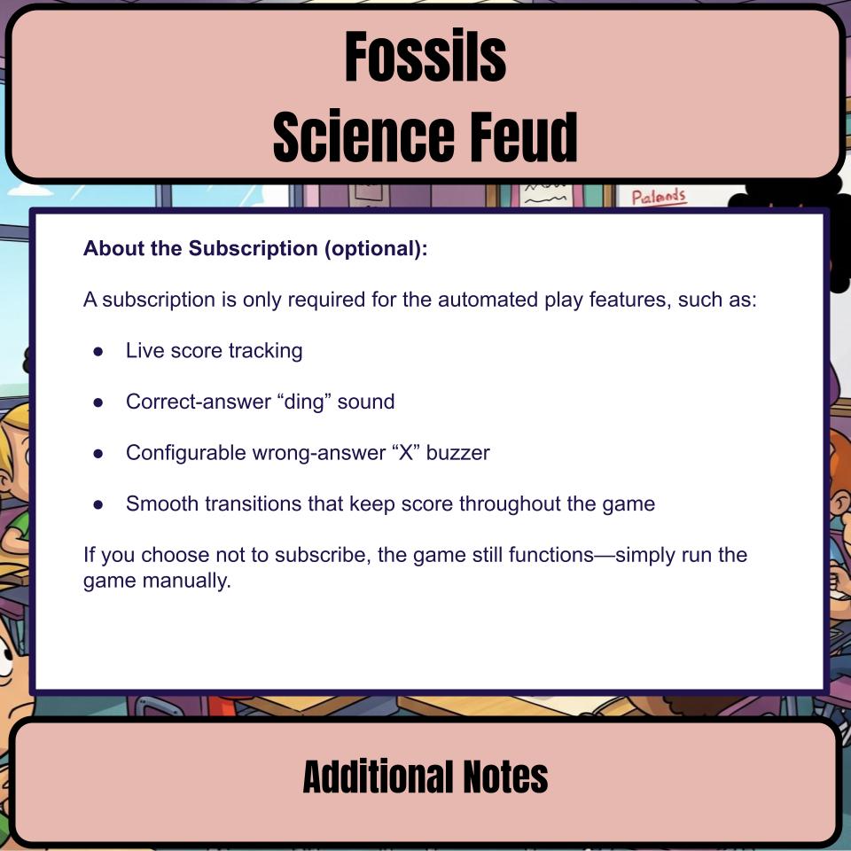 Fossils Science Review Family Feud Style Game Activity CF0040