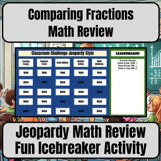 Jeopardy Comparing Fractions Math Review Activity I0040