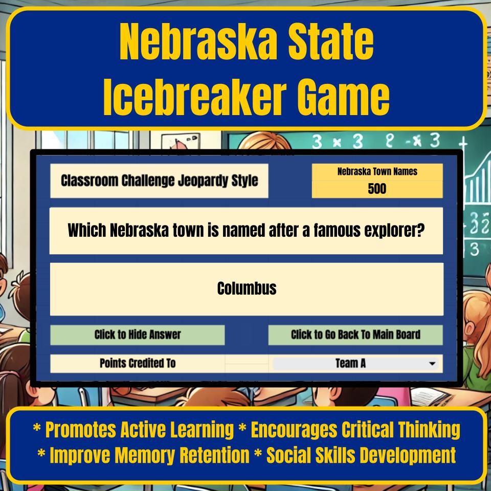 State of Nebraska Jeopardy Game I0040