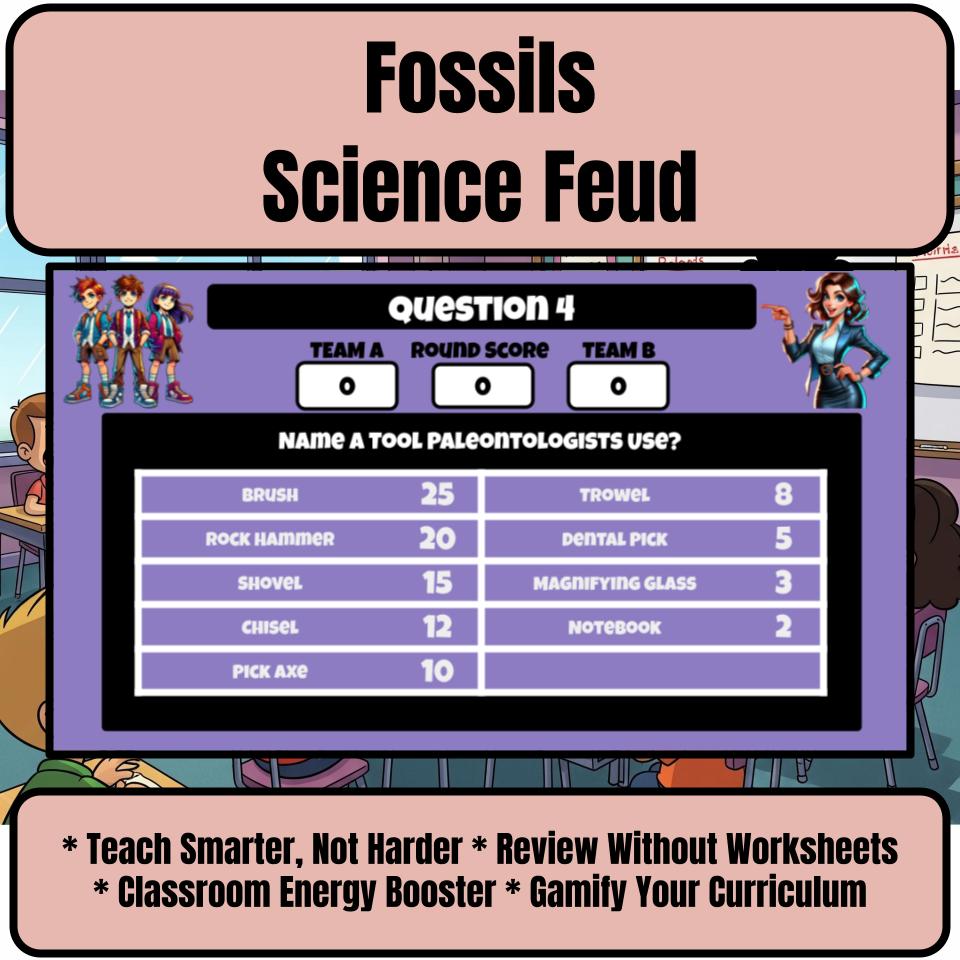 Fossils Science Review Family Feud Style Game Activity CF0040