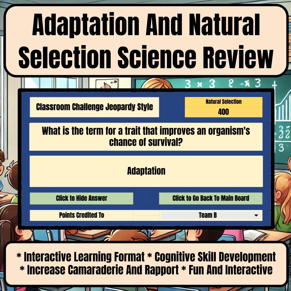 Adaptation And Natural Selection Jeopardy Science Review I0041