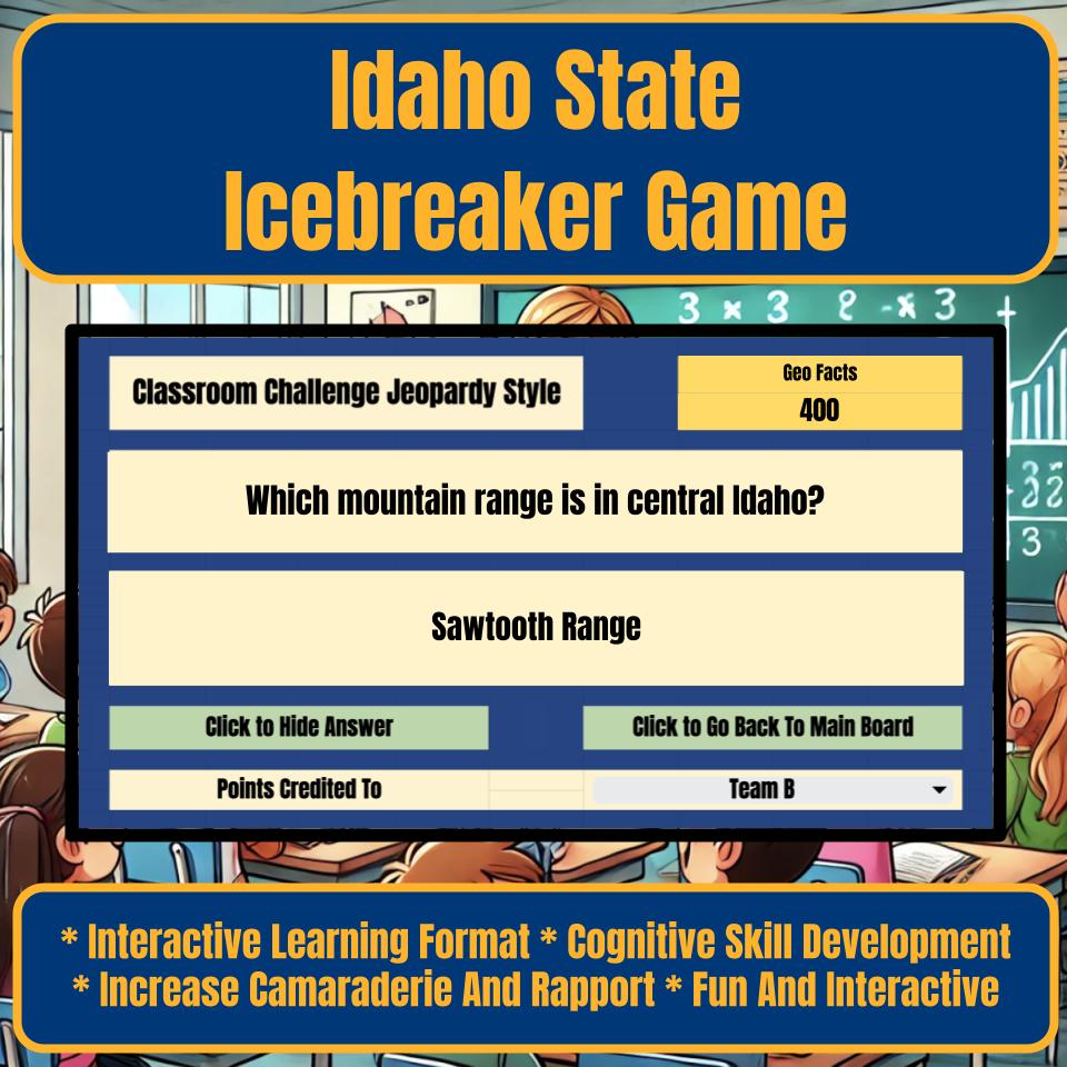 State of Idaho Jeopardy Game I0041