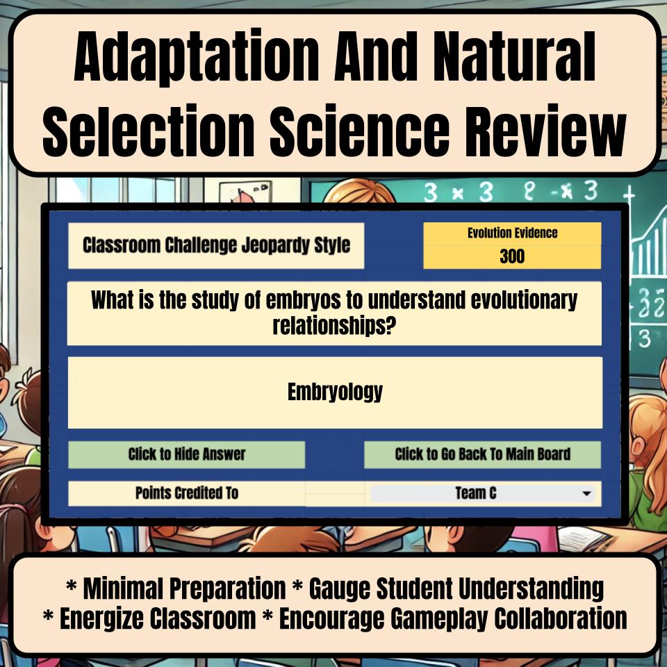 Adaptation And Natural Selection Jeopardy Science Review I0041