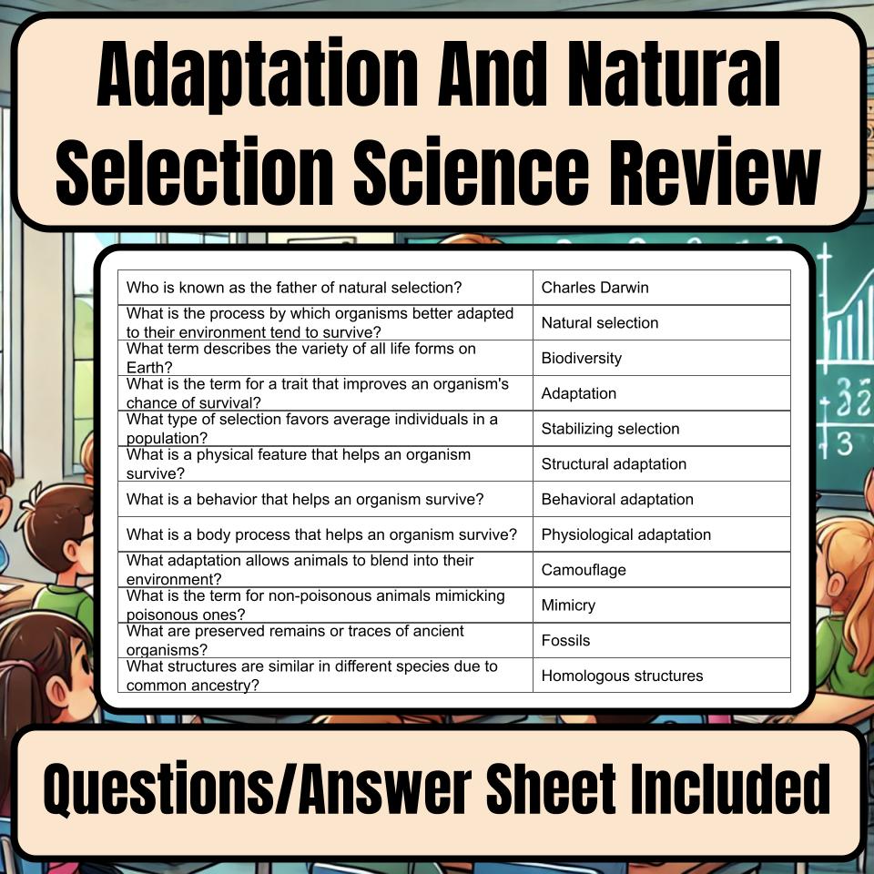 Adaptation And Natural Selection Jeopardy Science Review I0041