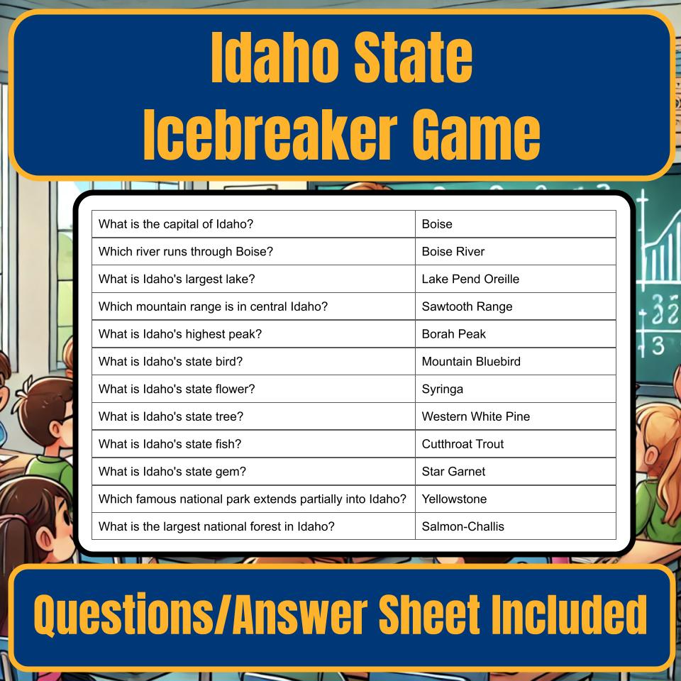State of Idaho Jeopardy Game I0041