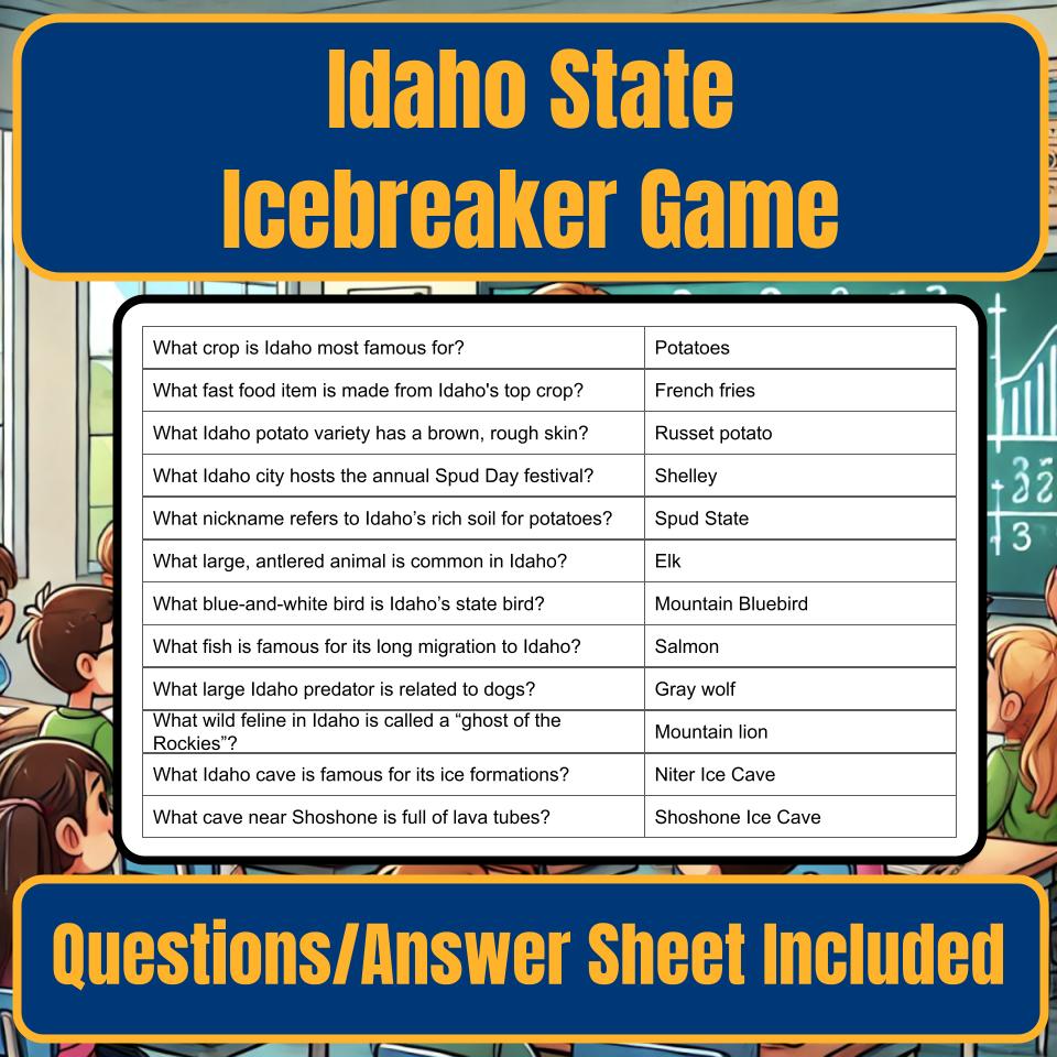 State of Idaho Jeopardy Game I0041