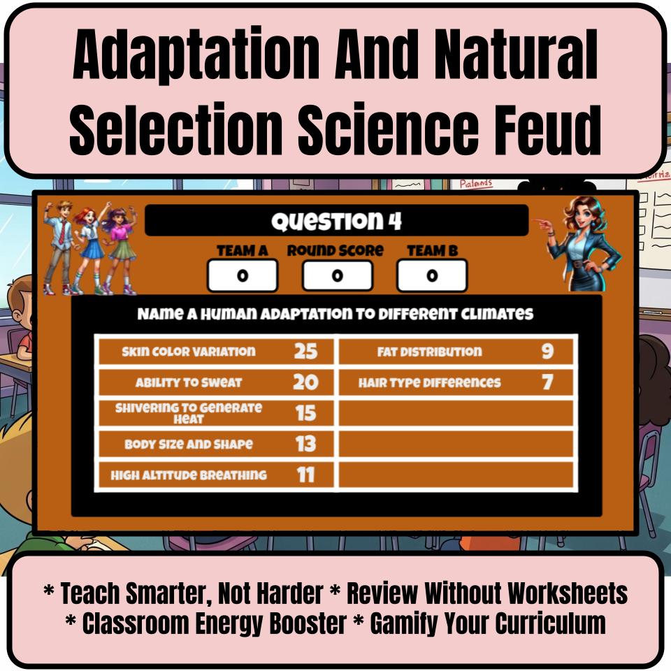 Adaptation And Natural Selection Science Feud Review CF0041