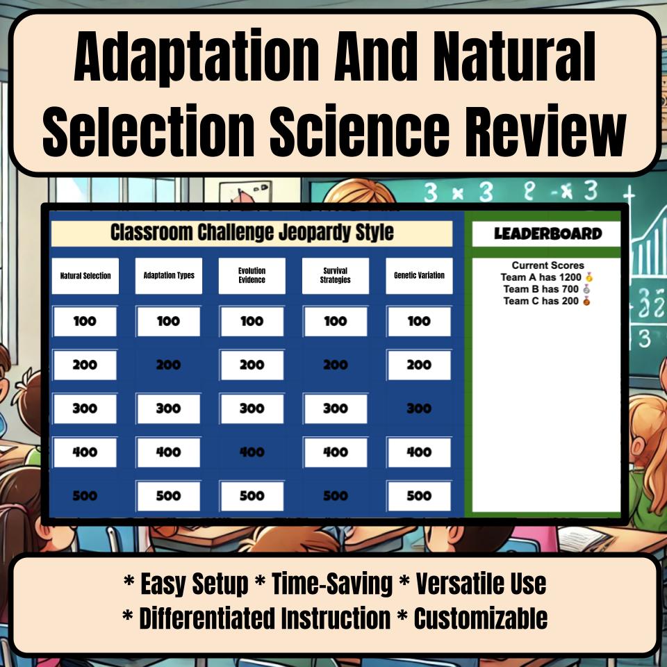 Adaptation And Natural Selection Jeopardy Science Review I0041