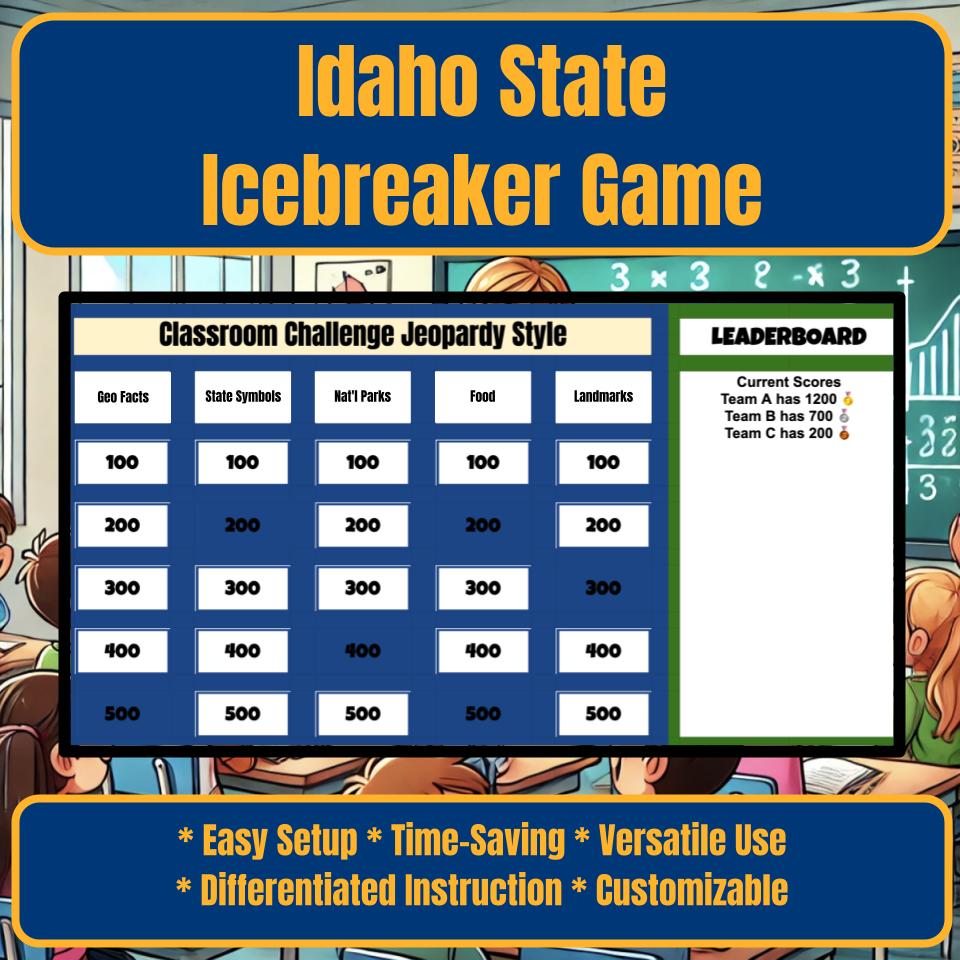 State of Idaho Jeopardy Game I0041