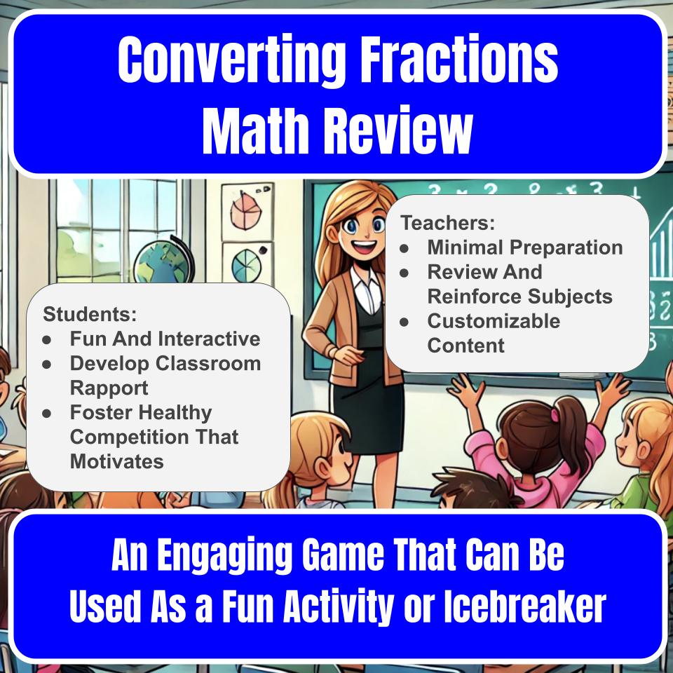 Converting Fractions Jeopardy Math Review I0041