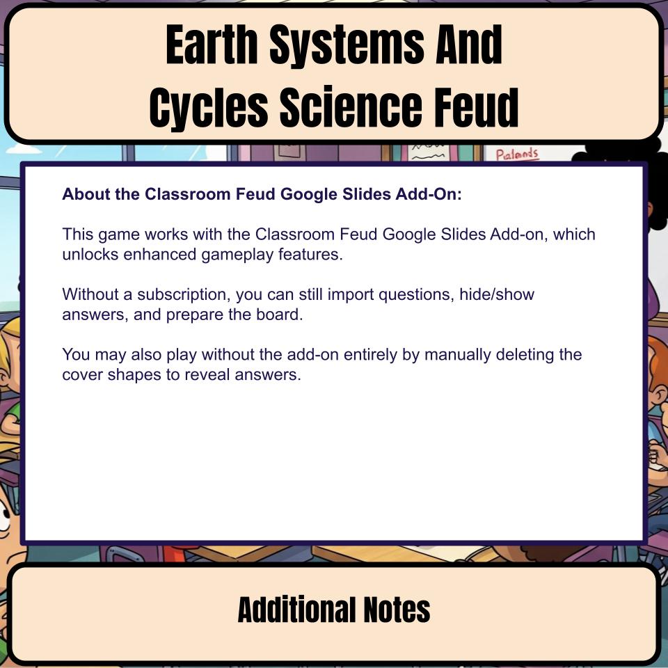 Earth Systems And Cycles Science Review Family Feud Style Game Activity CF0042