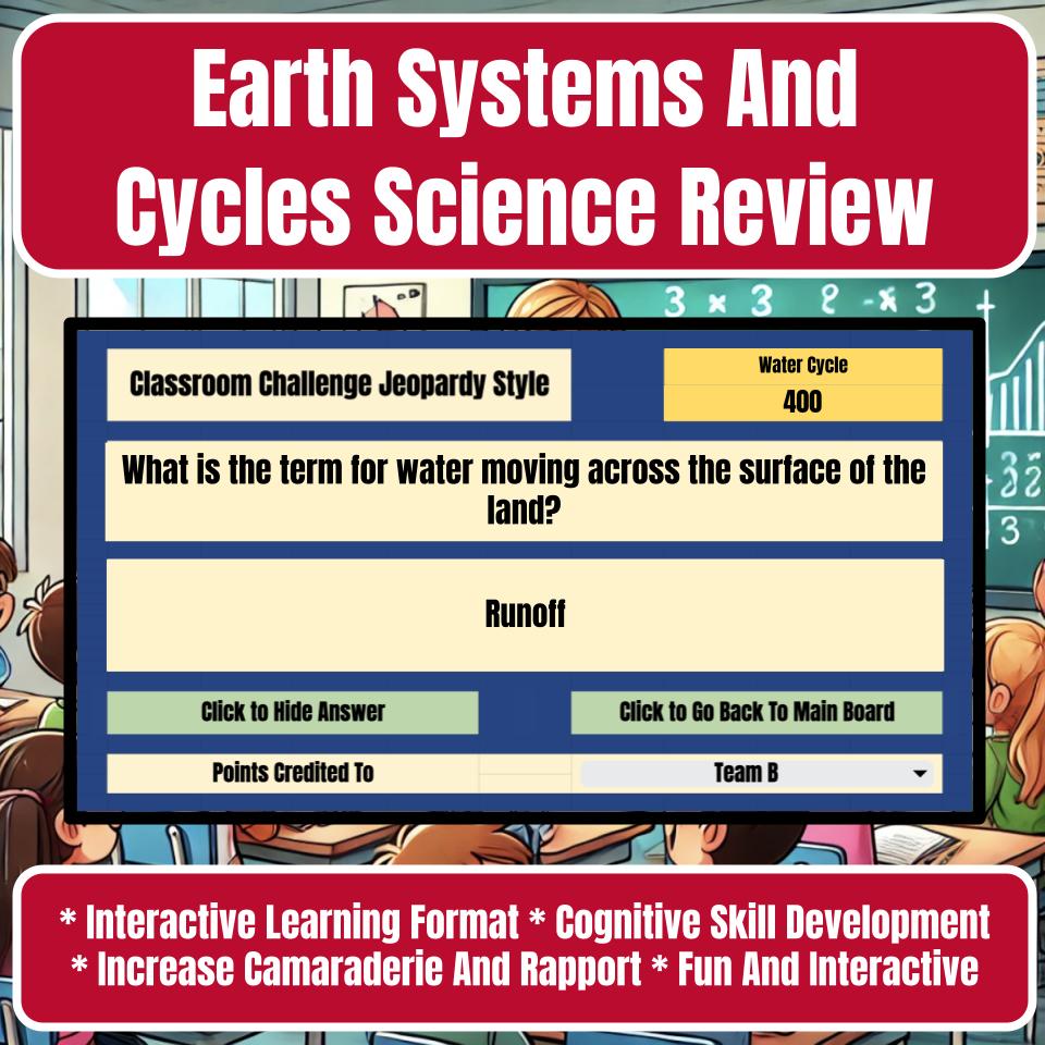 Earth Systems And Cycles Jeopardy Science Review I0042