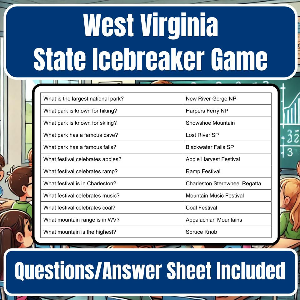 State of West Virginia Jeopardy Game I0042