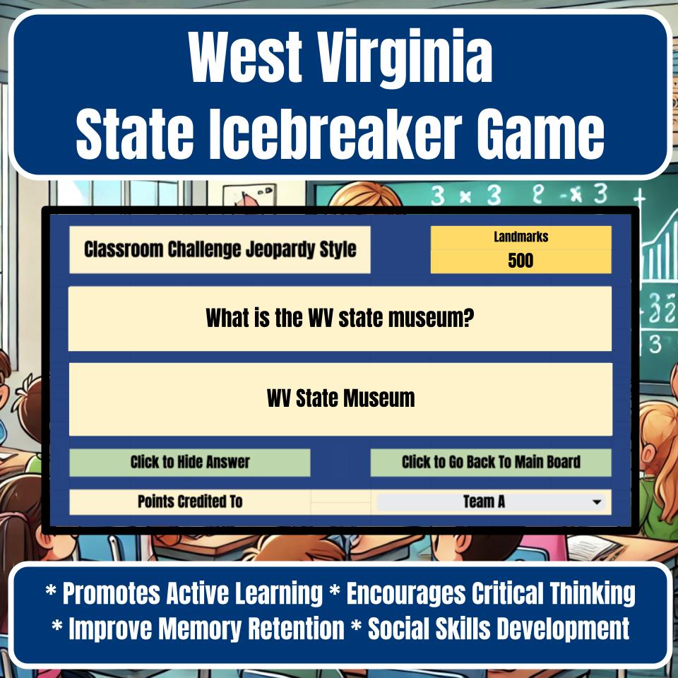 State of West Virginia Jeopardy Game I0042