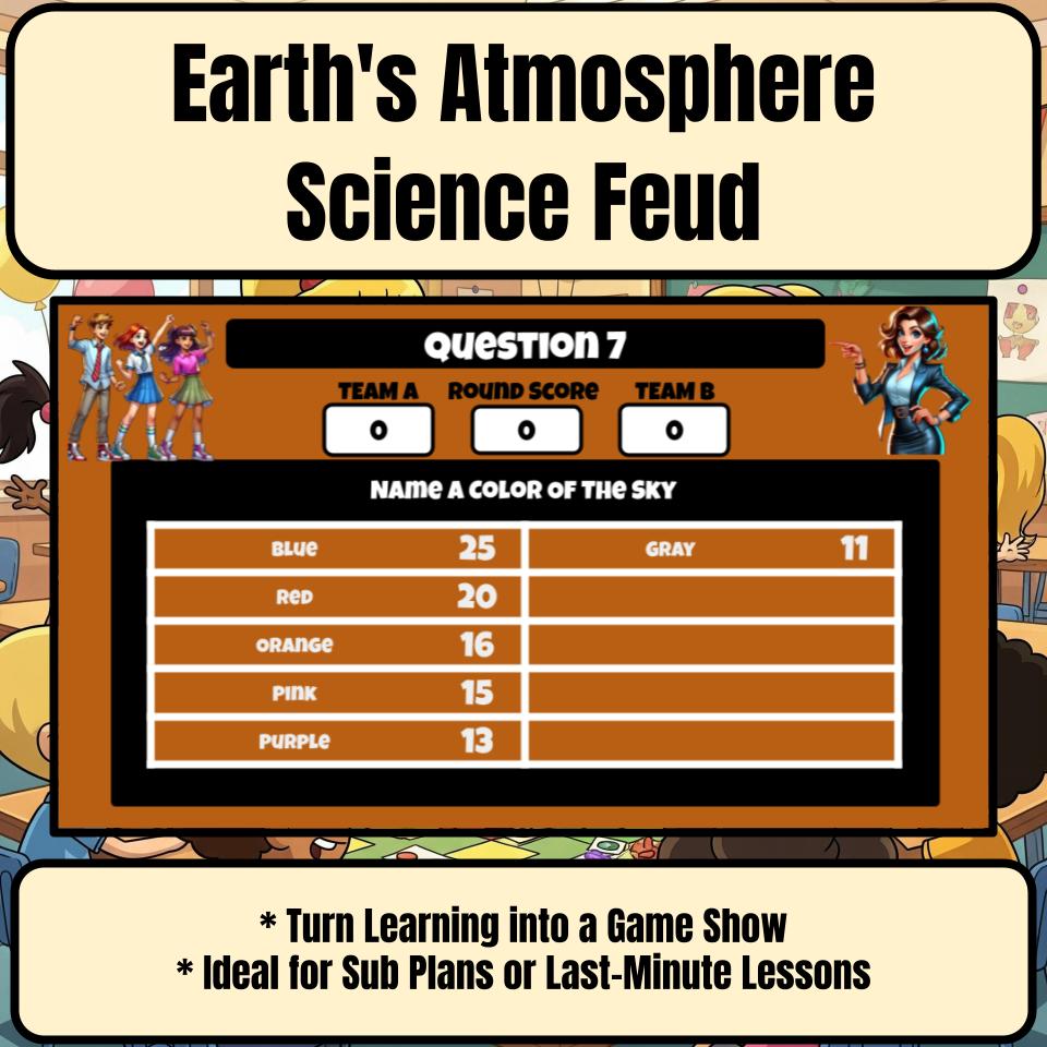 Earth'S Atmosphere Science Review Family Feud Style Game Activity CF0043