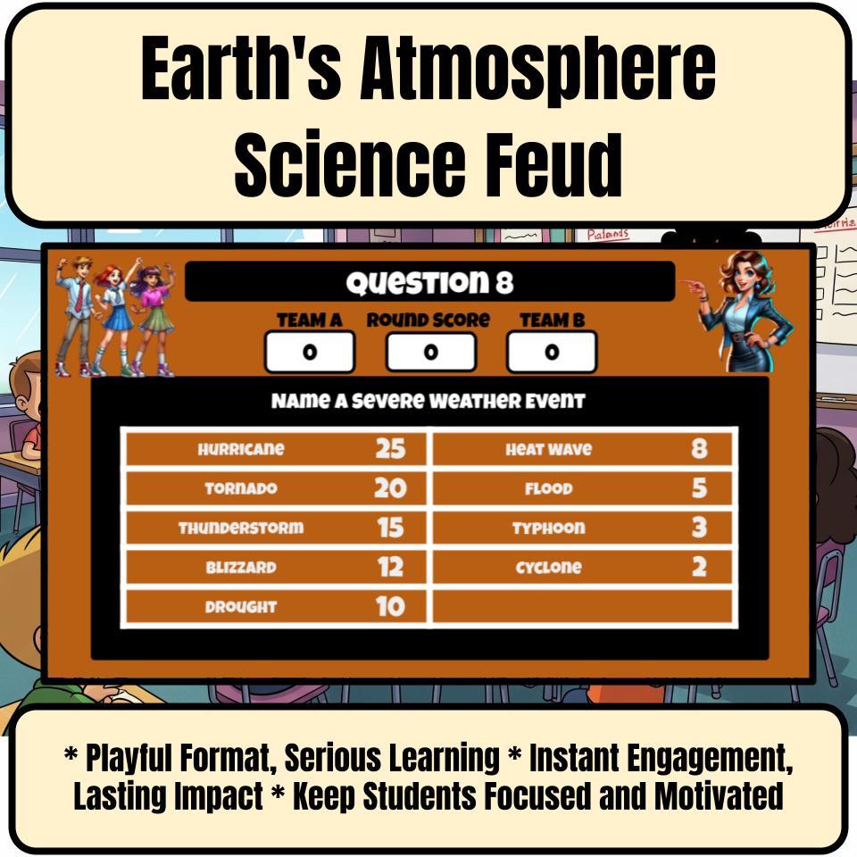 Earth'S Atmosphere Science Review Family Feud Style Game Activity CF0043