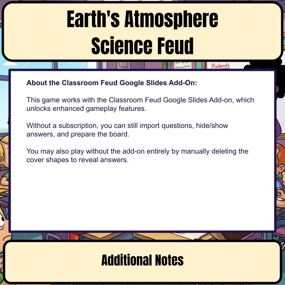 Earth'S Atmosphere Science Review Family Feud Style Game Activity CF0043